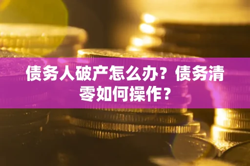 北京债务人破产怎么办？债务清零如何操作？
