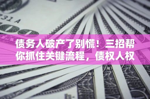 北京债务人破产了别慌！三招帮你抓住关键流程，债权人权益不再缩水