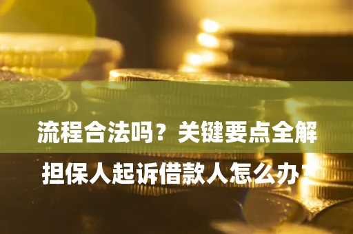北京

担保人起诉借款人怎么办？流程合法吗？关键要点全解析