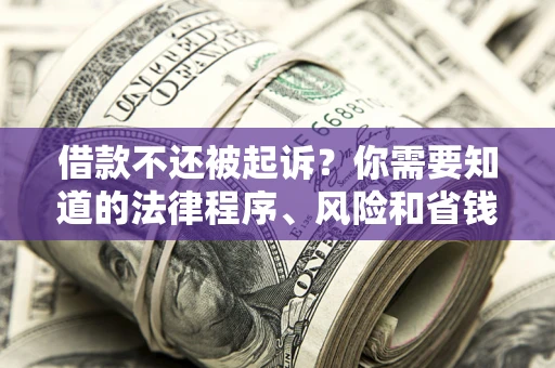 北京借款不还被起诉？你需要知道的法律程序、风险和省钱技巧